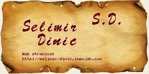 Selimir Dinić vizit kartica